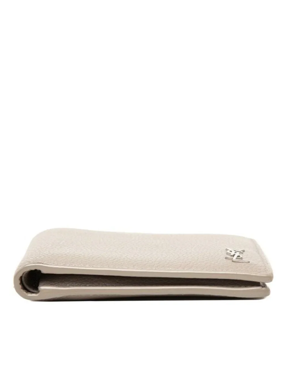 Saint Laurent Tiny Cassandra YSL Logo Bifold Wallet Beige Leather - Picture 3 of 7